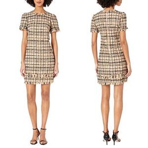 NEW Kate Spade Heart It Bi-Color Tweed Shift Dress